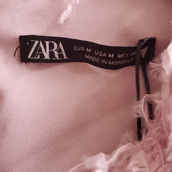 NWT Zara lilac purple colour feather crop top, Medium - Picture 11 of 12